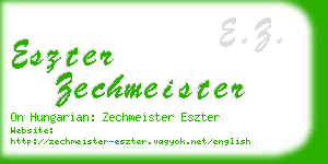 eszter zechmeister business card